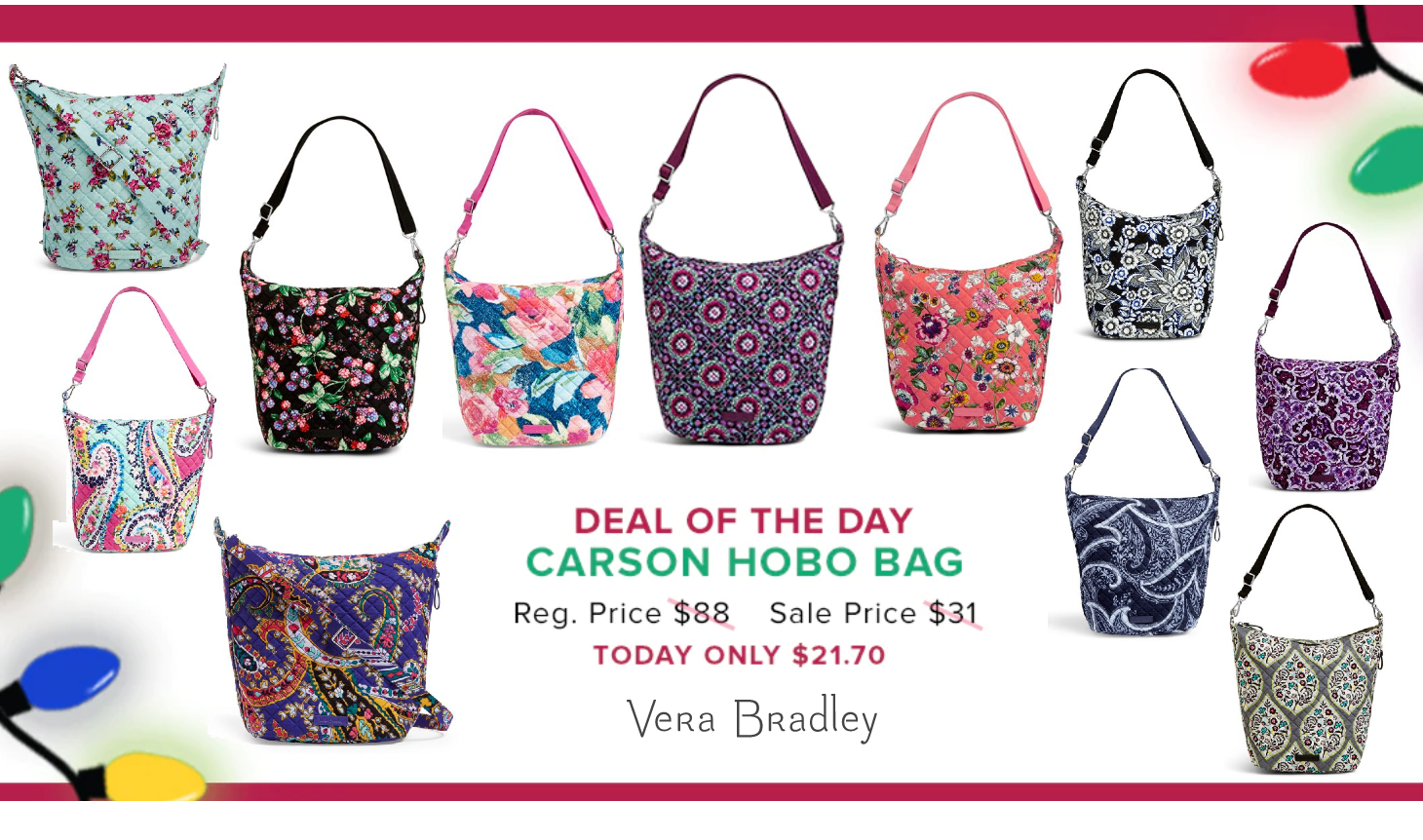 Carson hobo bag vera bradley sales